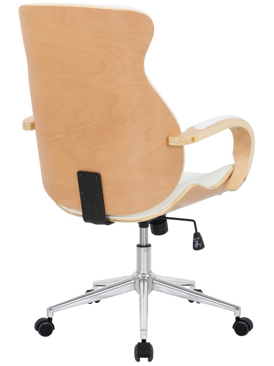 Chaise de bureau Melilla simili cuir, naturel/blanc Chaise de bureau Melilla simili cuir, naturel/blanc