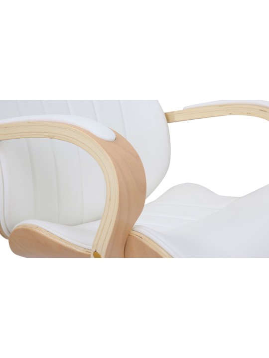 Chaise de bureau Melilla simili cuir, naturel/blanc Chaise de bureau Melilla simili cuir, naturel/blanc