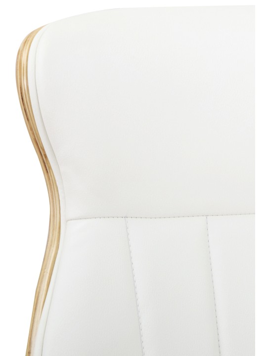 Chaise de bureau Melilla simili cuir, naturel/blanc Chaise de bureau Melilla simili cuir, naturel/blanc