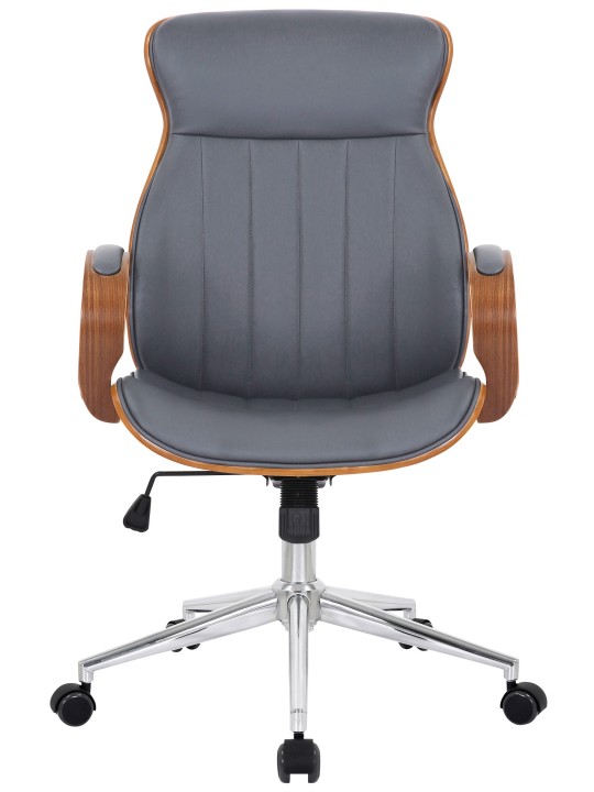 Chaise de bureau Melilla simili cuir, noyer/gris Chaise de bureau Melilla simili cuir, noyer/gris