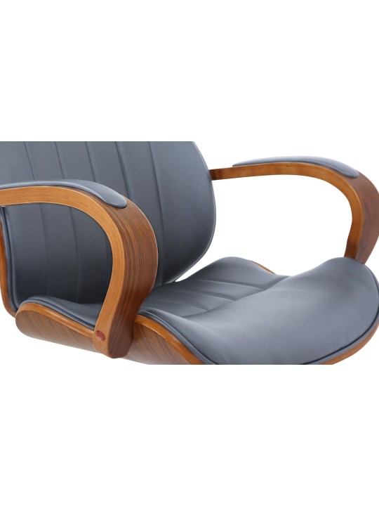 Chaise de bureau Melilla simili cuir, noyer/gris Chaise de bureau Melilla simili cuir, noyer/gris