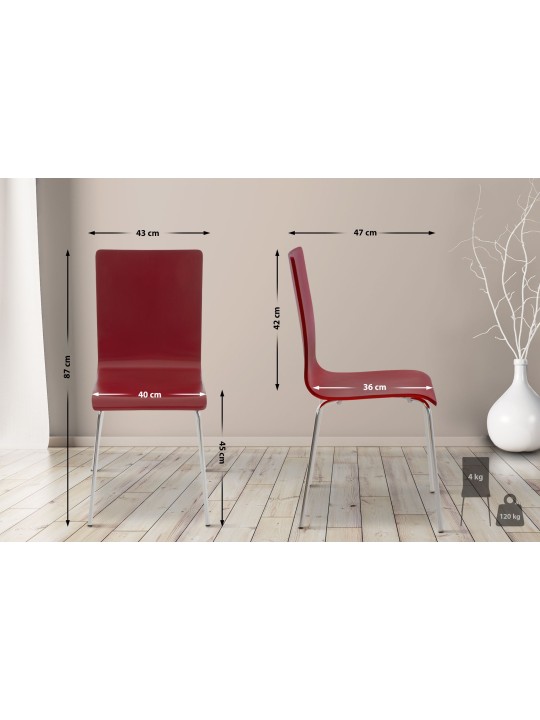 Chaise visiteur Pepe, rouge Chaise visiteur Pepe, rouge