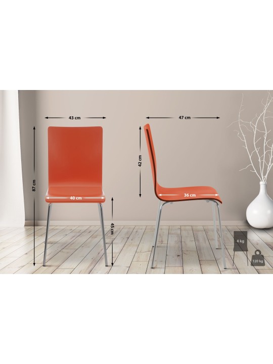 Chaise visiteur Pepe, orange
