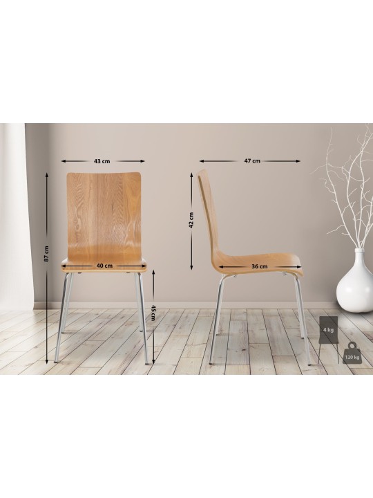 Chaise visiteur Pepe, chêne Chaise visiteur Pepe, chêne