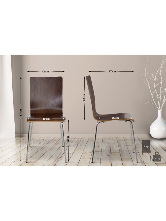 Chaise visiteur Pepe, noyer Chaise visiteur Pepe, noyer