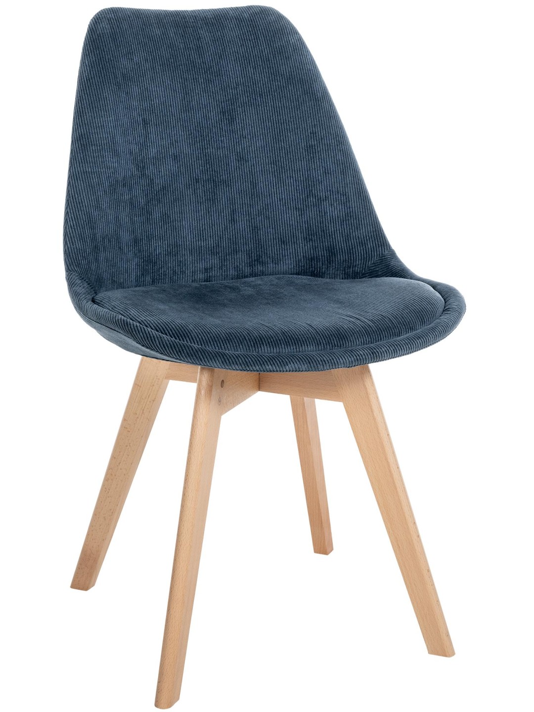 Chaise Linares Cord, bleu foncé