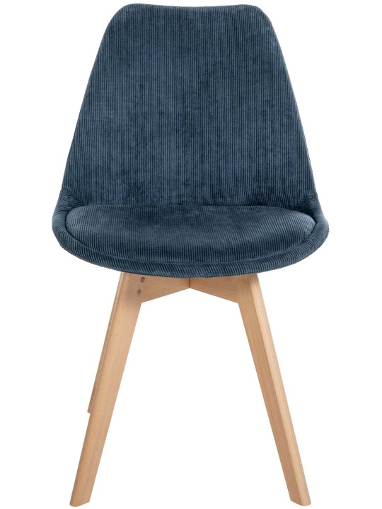 Ensemble de 4 chaises Linares Cord, bleu foncé Ensemble de 4 chaises Linares Cord, bleu foncé