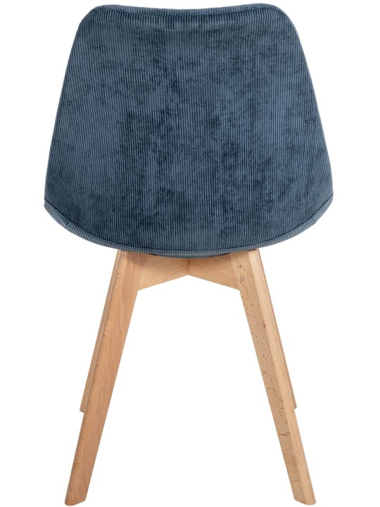 Ensemble de 4 chaises Linares Cord, bleu foncé Ensemble de 4 chaises Linares Cord, bleu foncé