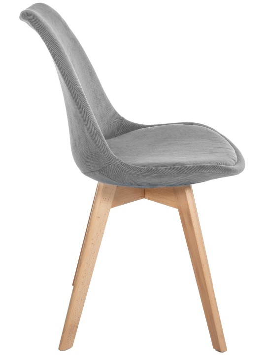 Ensemble de 4 chaises Linares Cord, gris