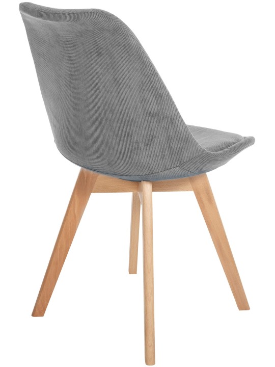 Ensemble de 4 chaises Linares Cord, gris