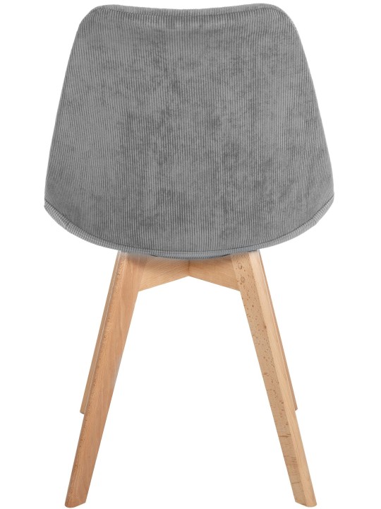Ensemble de 4 chaises Linares Cord, gris