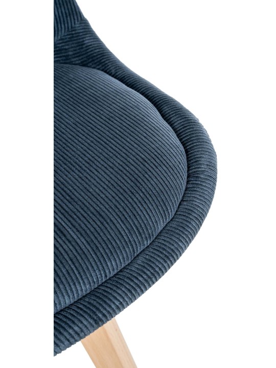 Ensemble de 4 chaises Linares Cord, bleu foncé Ensemble de 4 chaises Linares Cord, bleu foncé