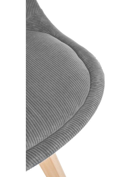 Ensemble de 4 chaises Linares Cord, gris