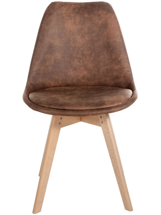 Ensemble de 4 chaises Linares Vintage, brun