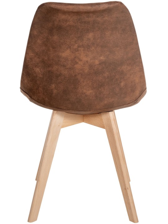 Ensemble de 4 chaises Linares Vintage, brun