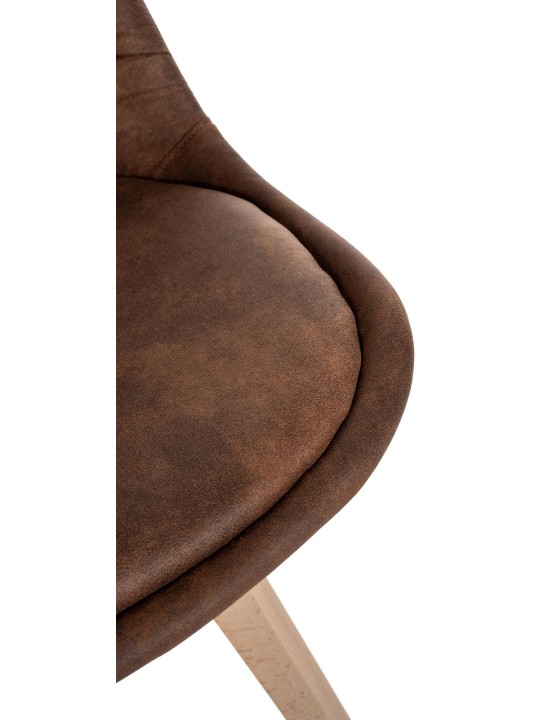 Ensemble de 4 chaises Linares Vintage, brun