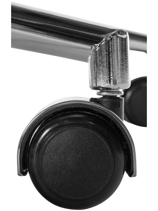 Chaise de bureau Mollis cuir véritable, noir