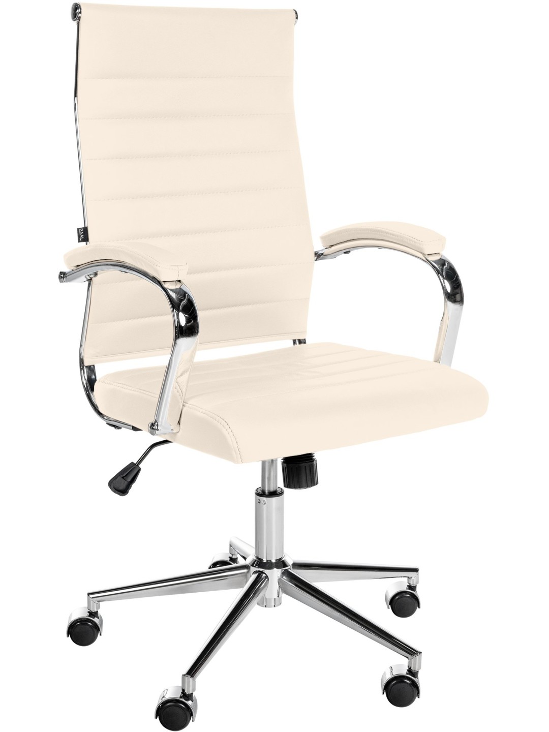 Chaise de bureau Mollis cuir véritable, crème