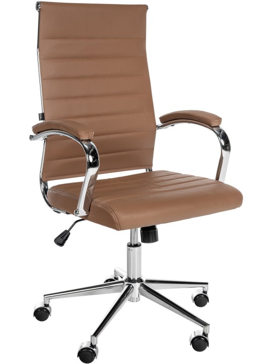 Chaise de bureau Mollis cuir véritable, brun clair Chaise de bureau Mollis cuir véritable, brun clair