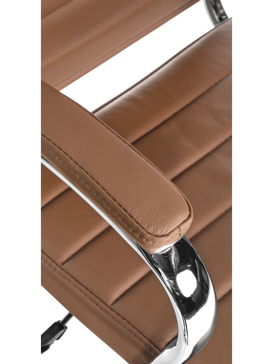 Chaise de bureau Mollis cuir véritable, brun clair Chaise de bureau Mollis cuir véritable, brun clair