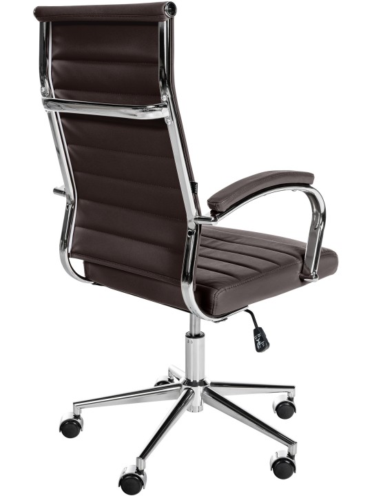 Chaise de bureau Mollis cuir véritable, café Chaise de bureau Mollis cuir véritable, café