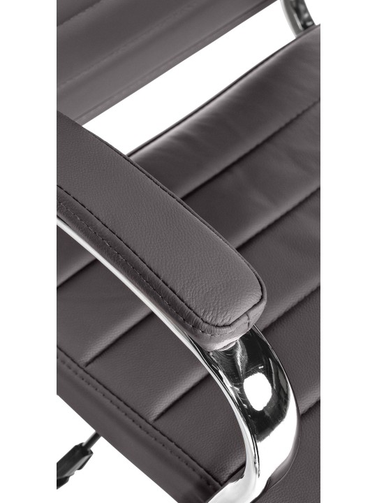 Chaise de bureau Mollis cuir véritable, gris Chaise de bureau Mollis cuir véritable, gris