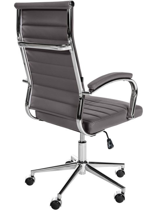 Chaise de bureau Mollis cuir véritable, gris Chaise de bureau Mollis cuir véritable, gris