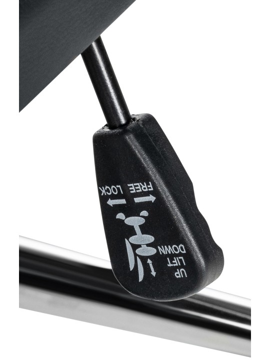 Chaise de bureau Mollis cuir véritable, noir