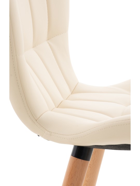 Chaise Elda PU natura, crème