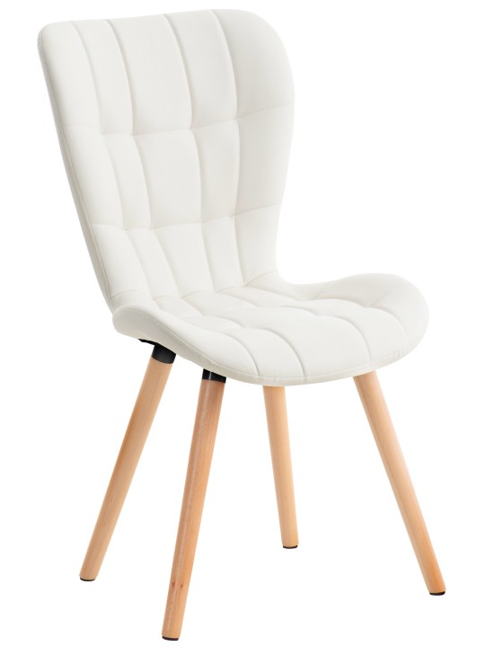 Chaise Elda PU natura, blanc