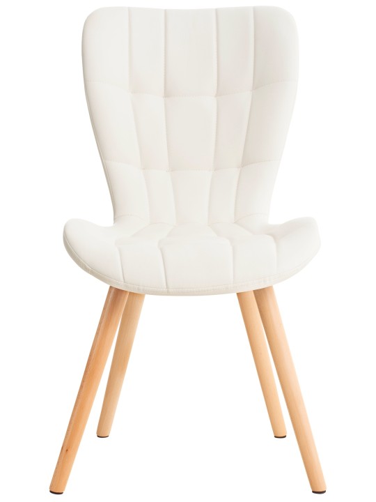 Chaise Elda PU natura, blanc