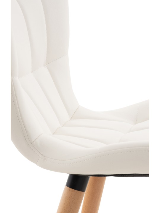 Chaise Elda PU natura, blanc