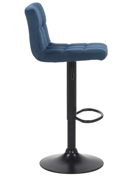 Lot de 4 tabourets de bar Feni velours, bleu