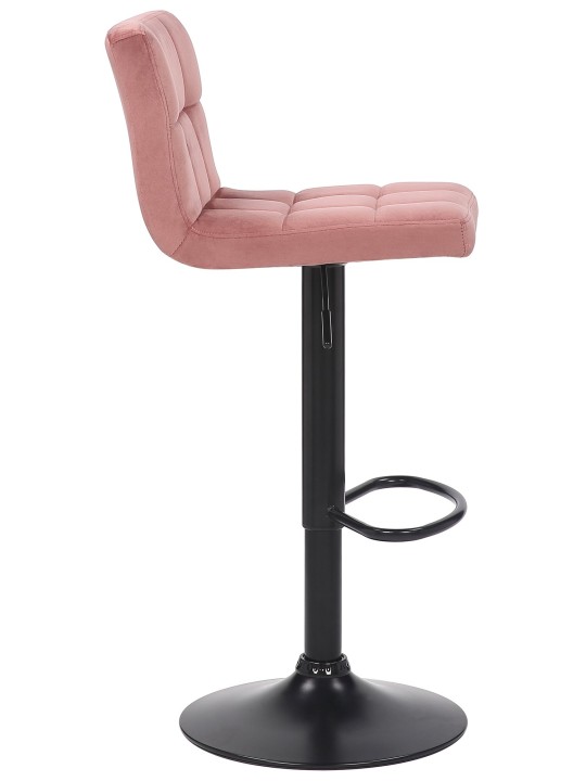 Lot de 4 tabourets de bar Feni velours, rose