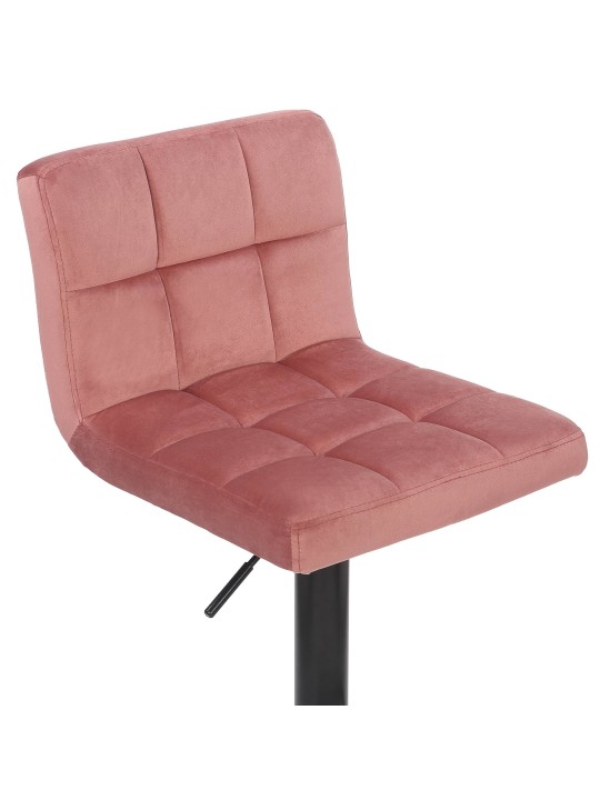 Lot de 4 tabourets de bar Feni velours, rose