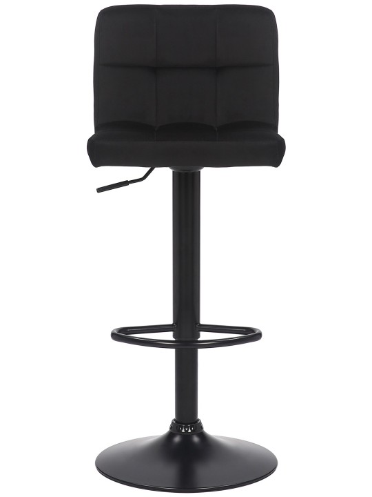 Lot de 4 tabourets de bar Feni velours, noir