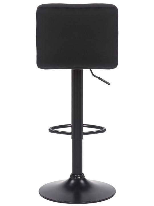 Lot de 4 tabourets de bar Feni velours, noir