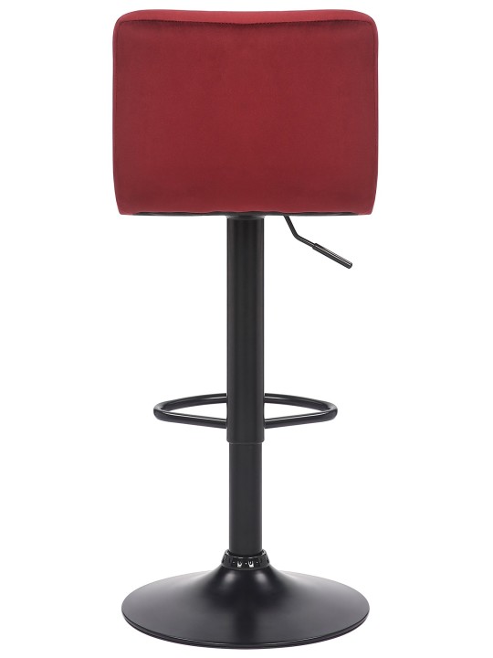 Lot de 4 tabourets de bar Feni velours, rouge Lot de 4 tabourets de bar Feni velours, rouge