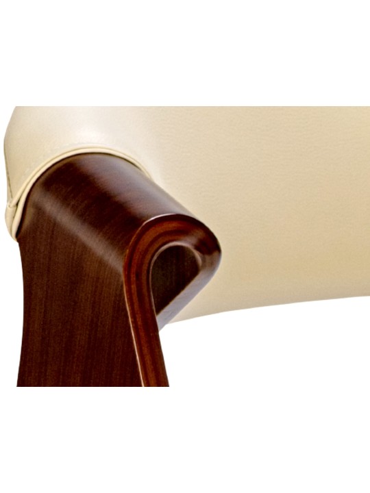 Lot de 2 chaises de salle à manger Foley simili cuir, noyer/crème Lot de 2 chaises de salle à manger Foley simili cuir, noyer/crème