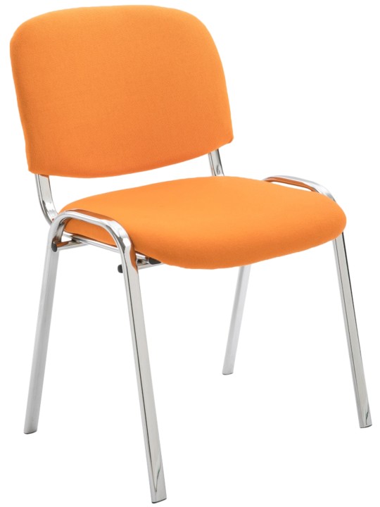 Chaise visiteur Ken C tissu, orange