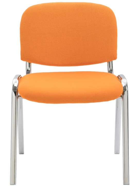 Chaise visiteur Ken C tissu, orange