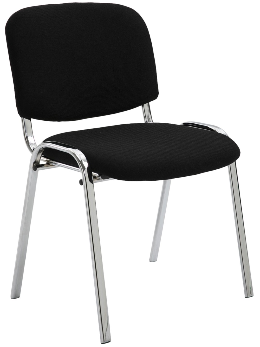 Chaise visiteur Ken C tissu, noir