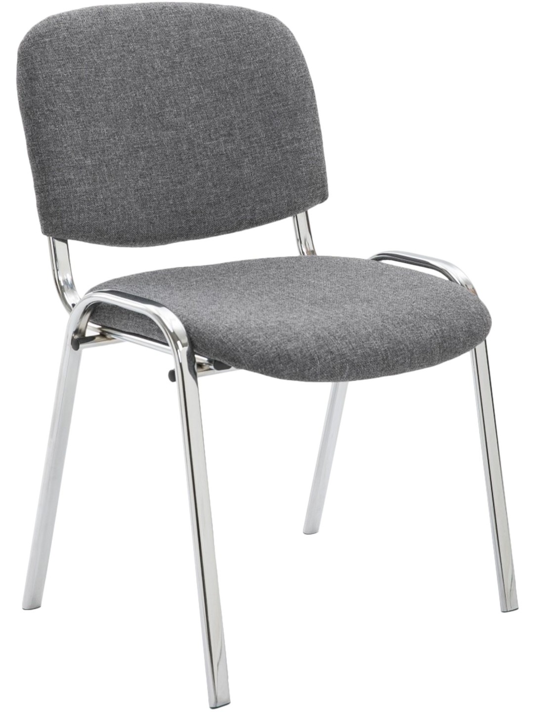 Chaise visiteur Ken C tissu, gris