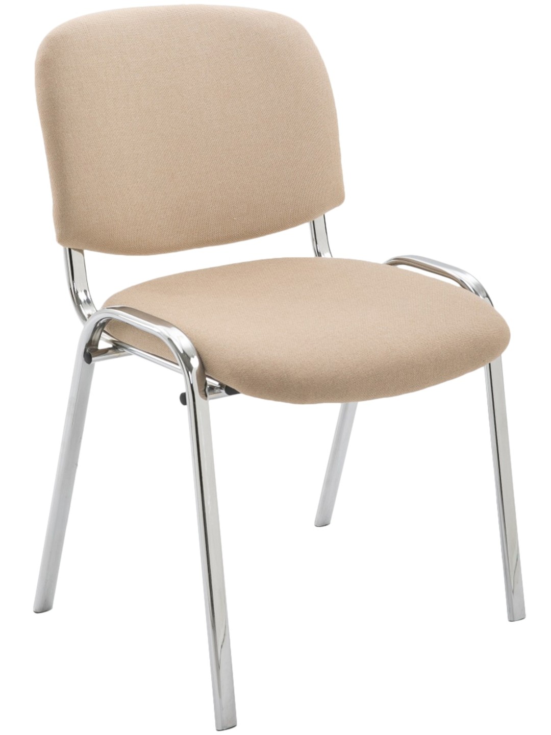 Chaise visiteur Ken C tissu, crème