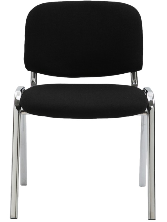 Chaise visiteur Ken C tissu, noir
