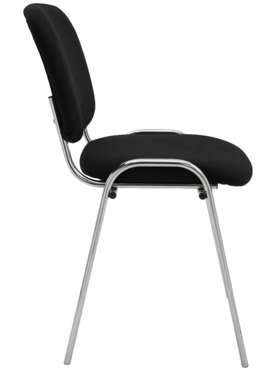 Chaise visiteur Ken C tissu, noir