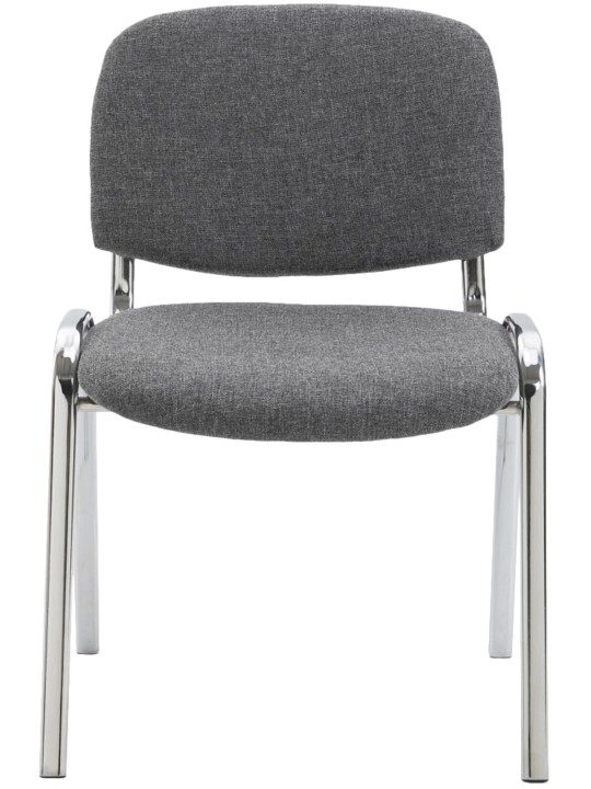 Chaise visiteur Ken C tissu, gris