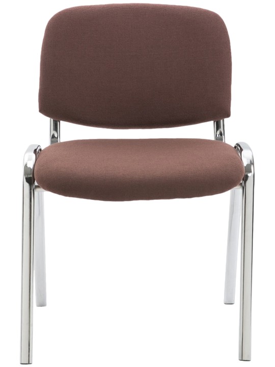 Chaise visiteur Ken C tissu, brun