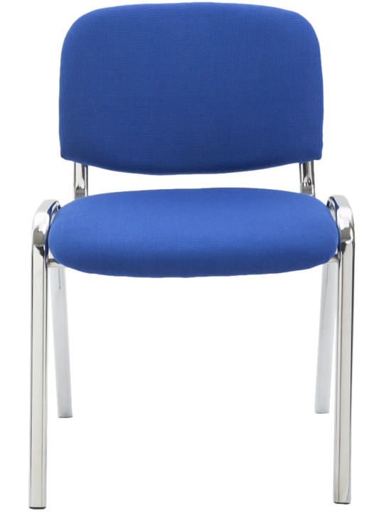 Chaise visiteur Ken C tissu, bleu