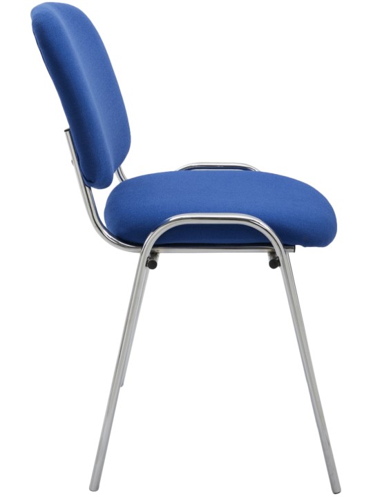 Chaise visiteur Ken C tissu, bleu